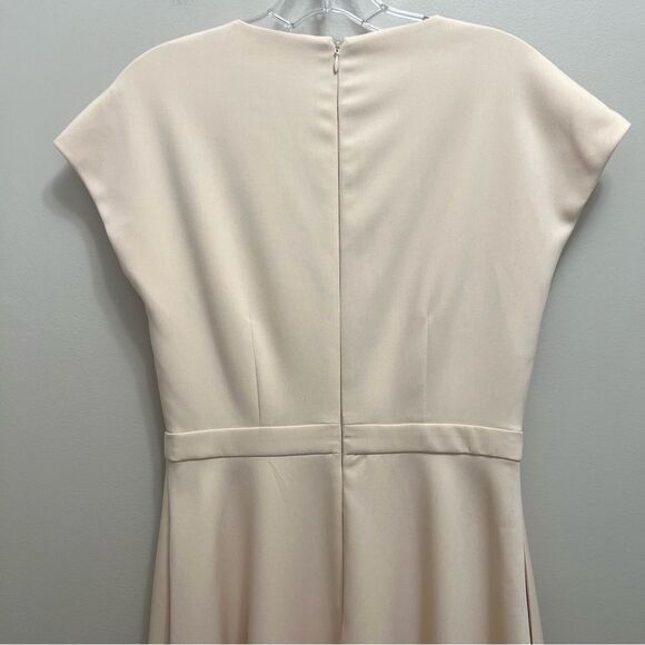 NWT Gal Meets Glam Lydia Dress A Line Fit & Flare Knee Length Pockets in Oatmeal - Picture 6 of 11